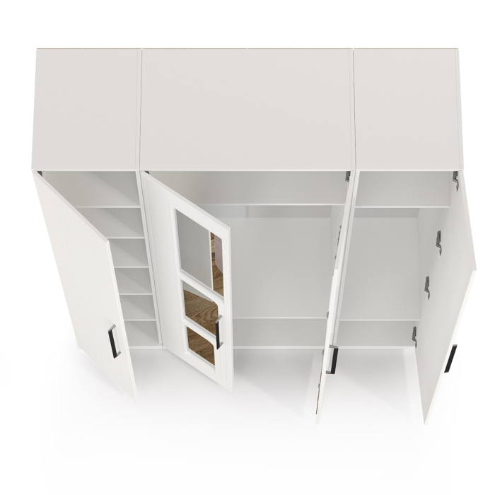 Шкафы распашные, Шкаф для одежды 4-х створчатый Валенсия