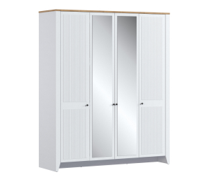 Набор для спальни Монтана Белый Альпийский,Дуб Гамильтон/МДФ Дуб Белый