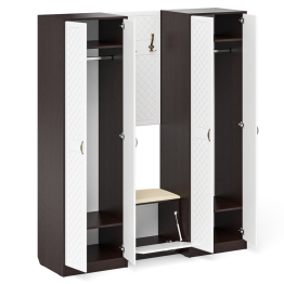 Модульная мебель для прихожей П-6 № 9 МДФ фрезеровка ромб