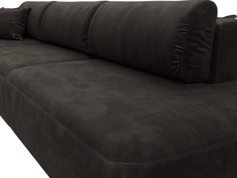 Диваны еврокнижки, Диван прямой Лига-036 НПБ Модерн Лонг подлокотник слева, велюр BRUT