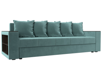 Диван прямой Дубай Лайт полки слева, велюр