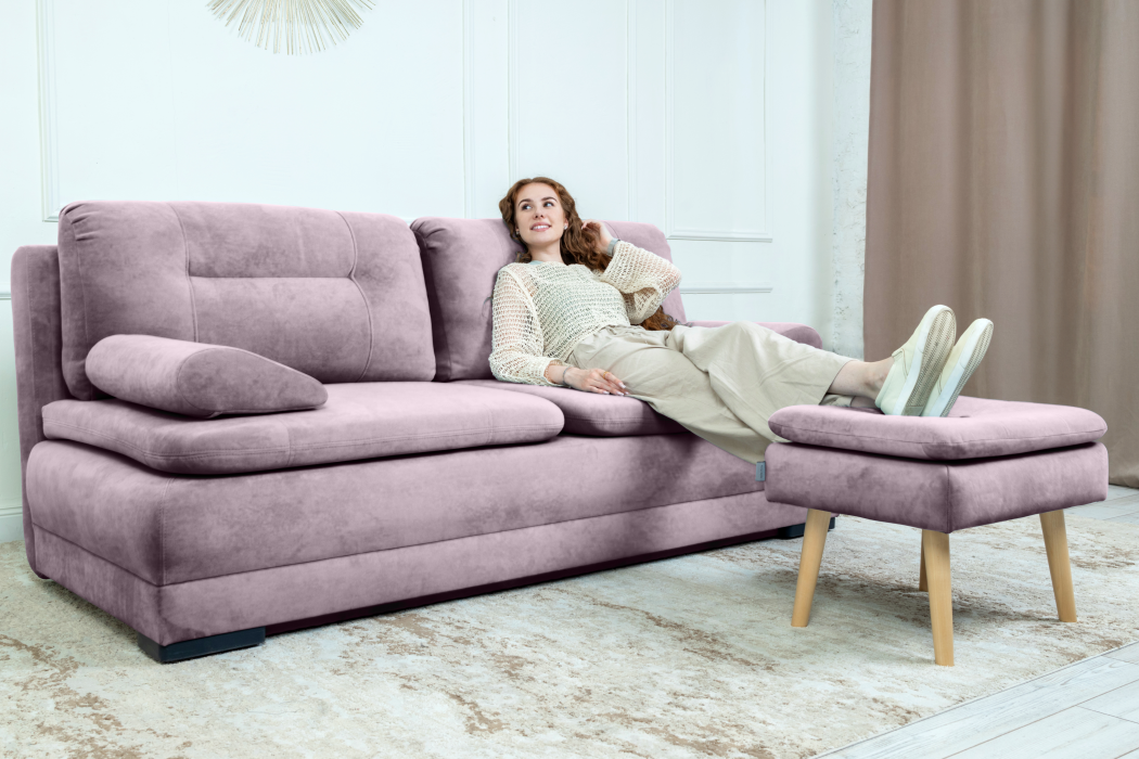 Диваны прямые кухонные, Прямой диван Sally, велюр