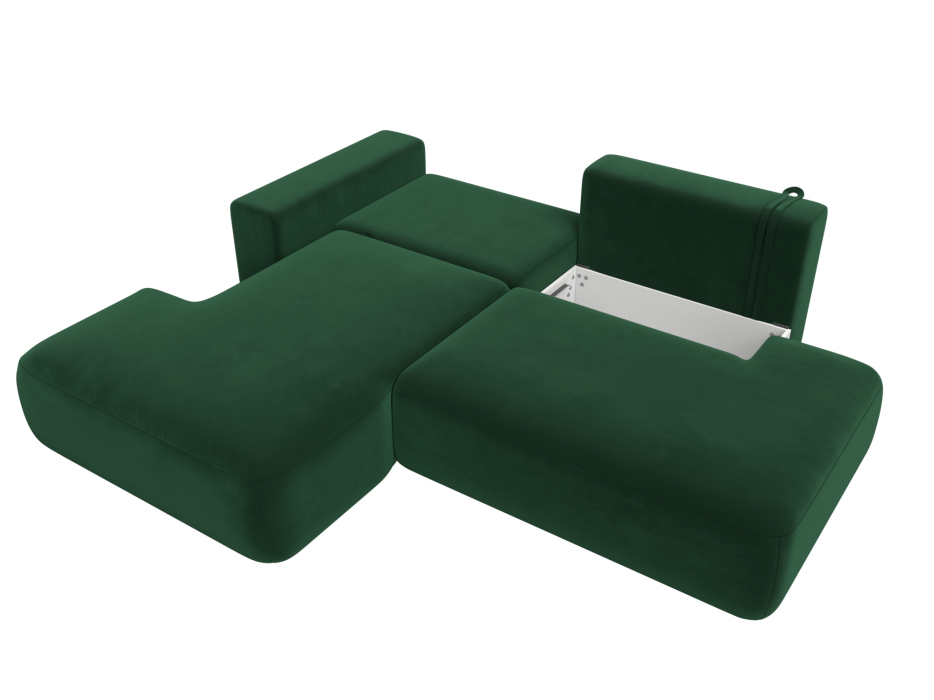 Диваны угловые в гостиную, Диван угловой Лига-036 НПБ Модерн левый угол, велюр