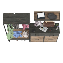 Прихожая Трувор № 222 с обувницами и вешалкой-полкой