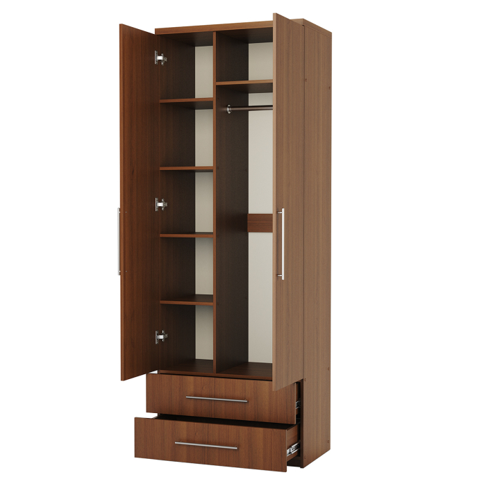 Для одежды, Шкаф комбинированный с ящиками Комфорт МКЯ-22 80х60 с зеркалами