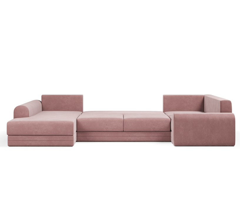 Диваны угловые в гостиную, Угловой диван Модерно П-образный, велюр