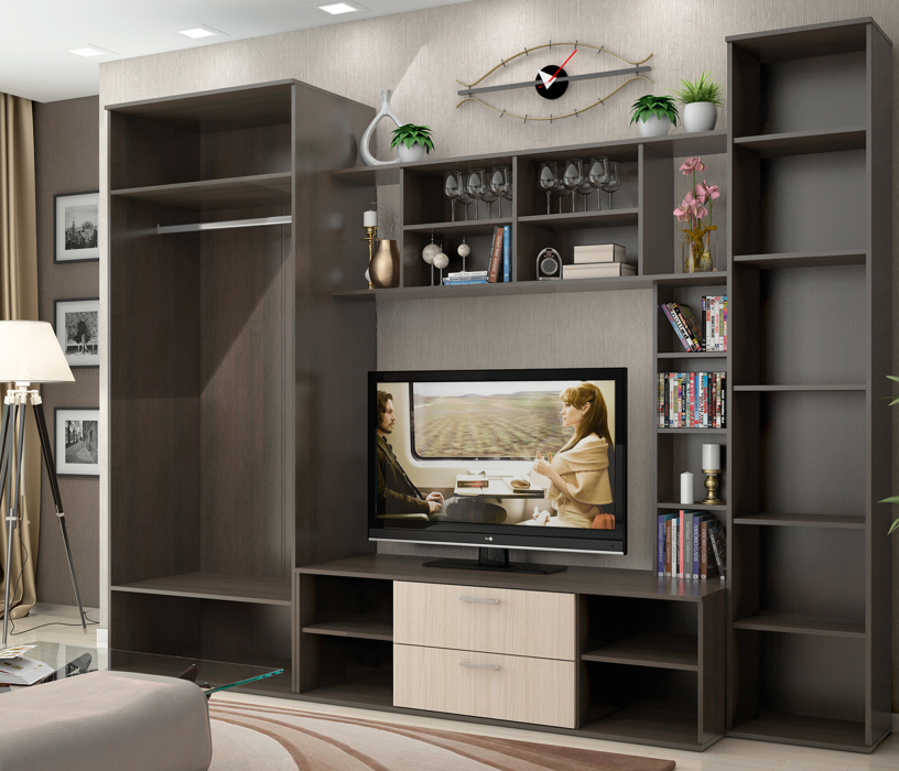 Стенки для гостиной, Стенка Милан 248.00МС