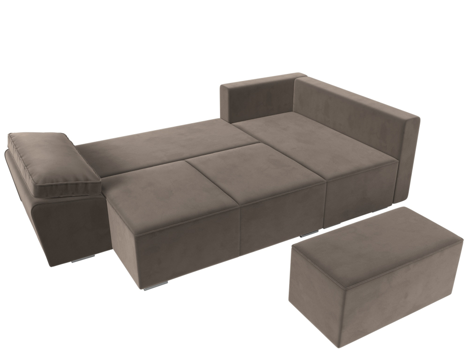 Диваны угловые в гостиную, Угловой диван Хьюго правый угол, велюр