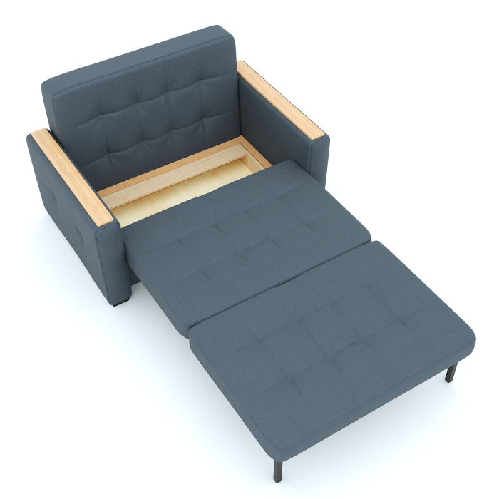 Диваны с ящиком для белья, Диван- кровать Этро Вуд, рогожка, 100