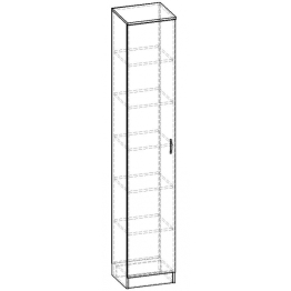 Шкаф распашной 1 дверь ГОРИЗОНТ