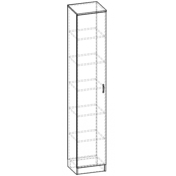 Шкафы распашные, Шкаф распашной 1 дверь ГОРИЗОНТ