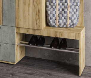 Прихожая Трамп, крафт/бетон