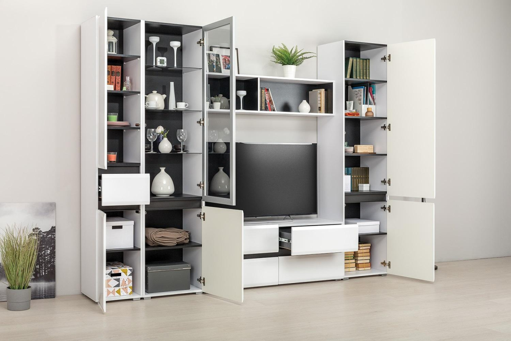 Шкафы пеналы, Шкаф Сидней 13.200 Белый премиум