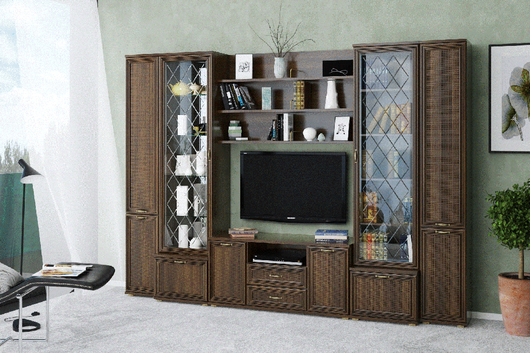 Стенки для гостиной, Модульная гостиная Карина композиция 7