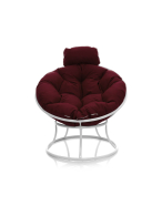 Кресла, Кресло ПАПАСАН мини без ротанга белое