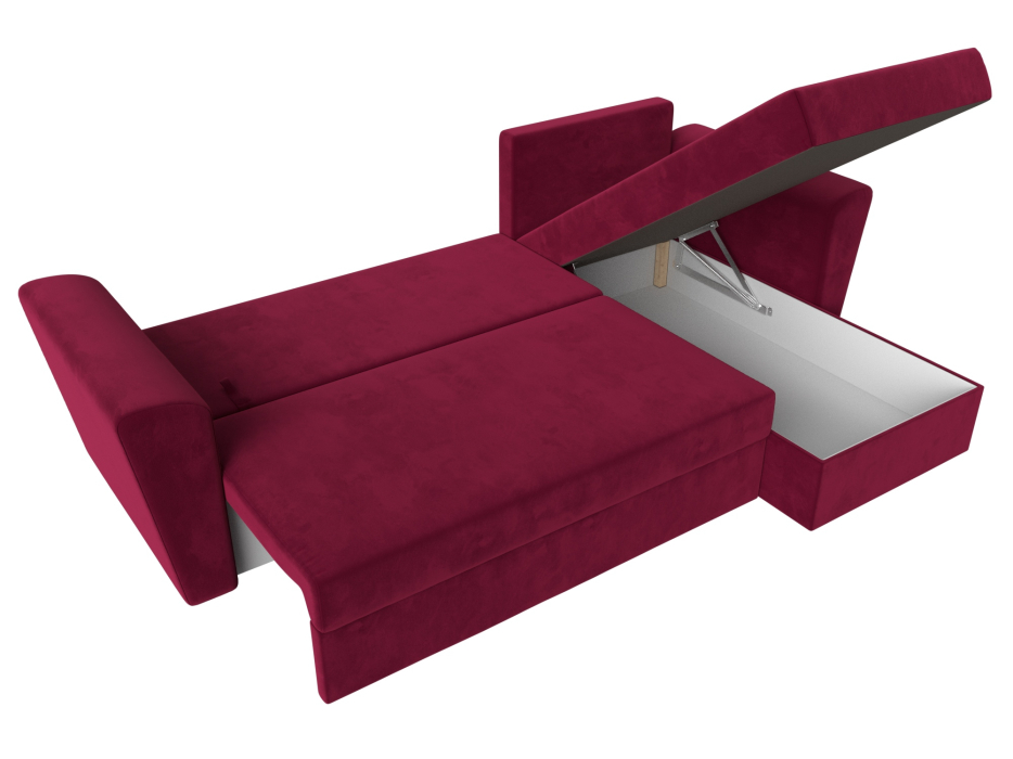 Диваны угловые в гостиную, Угловой диван Амстердам Лайт правый угол, микровельвет