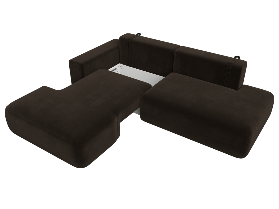 Диваны угловые в гостиную, Диван угловой Лига-036 НПБ Модерн левый угол, микровельвет