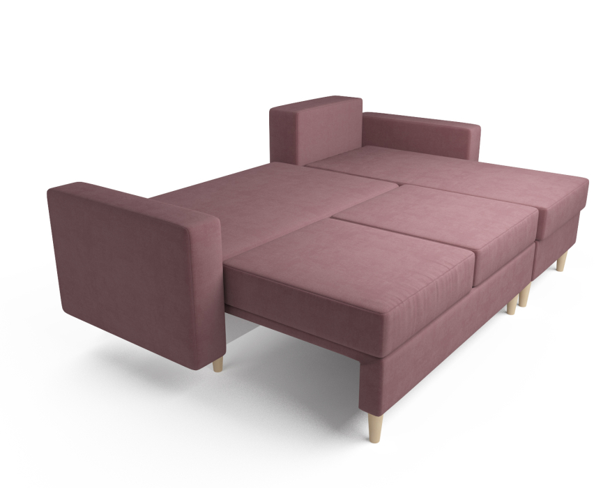 Диваны угловые в гостиную, Угловой диван Честер, велюр