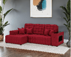 Диваны угловые в гостиную, Диван Мадрид Левый угол (Бархат)