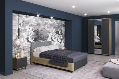 Модульная спальня Грейс композиция 2  Гикори Джексон Светлый