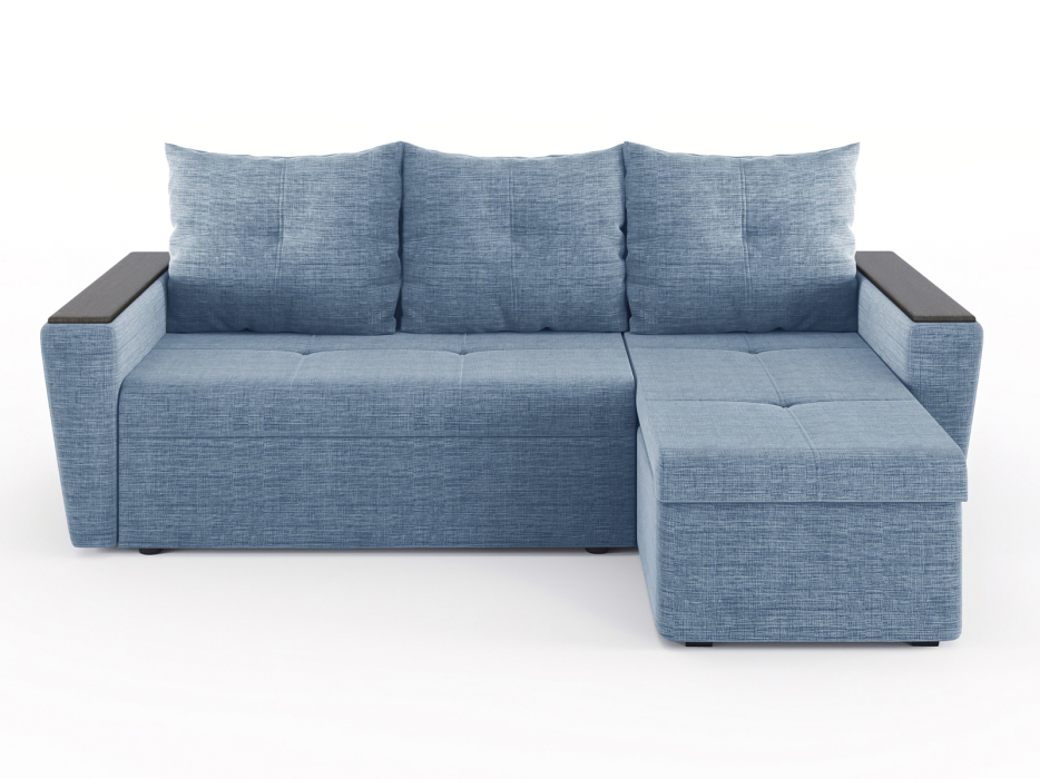 Диваны угловые в гостиную, Диван-кровать угловой Дубай Майами еврокнижка трехсекционная, рогожка Люкс