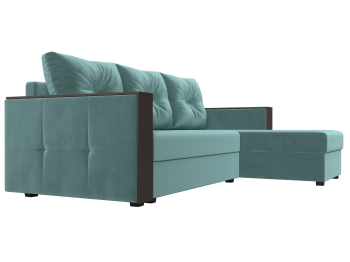 Угловой диван Валенсия Лайт правый угол, велюр