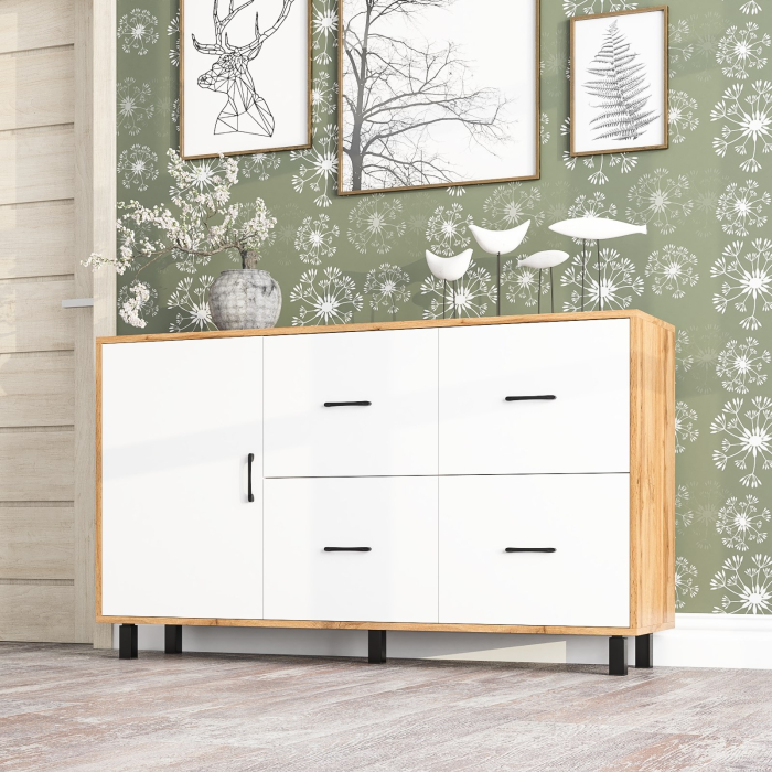 Комоды, Комод-тумба 4-ре ящика и дверка РВК 125-1504