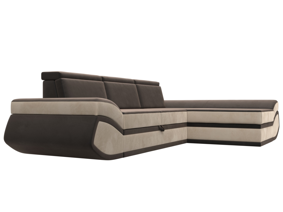 Диваны угловые в гостиную, Диван угловой Лига-032 правый угол, велюр