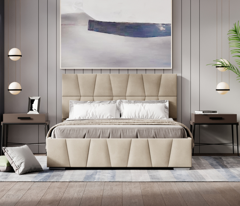 Мягкая кровать, Кровать Пассаж 1,4, велюр