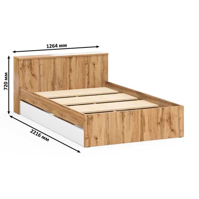 Спальные гарнитуры, Столик туалетный с лампочками 110 с полутораспальной кроватью с ящиками Ксения 1200