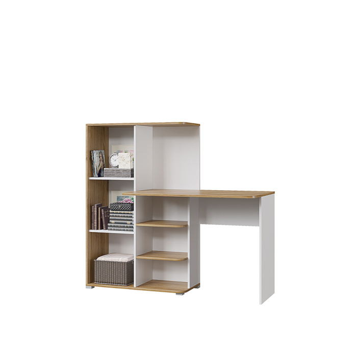 Домашние кабинеты, Стол 1420 Лайт, белый, дуб золото