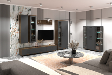 Модульная гостиная Грейс композиция 4  Гикори Джексон Темный