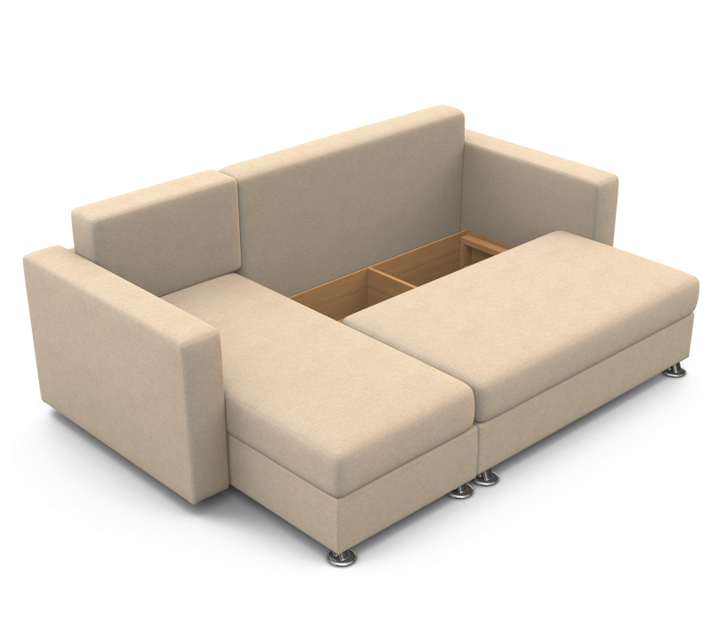 Диваны угловые в гостиную, Угловой диван Ария левый, велюр