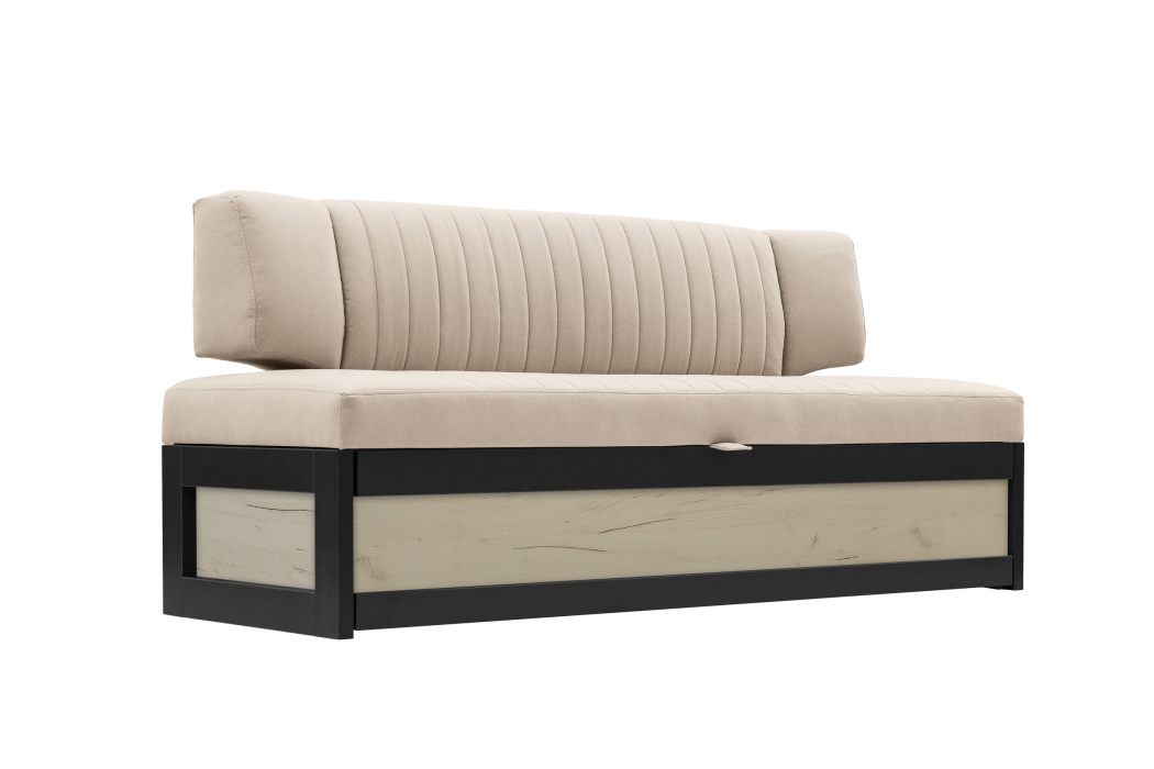 Диваны прямые кухонные, Прямой кухонный диван Парус 174 Дуб крафт белый