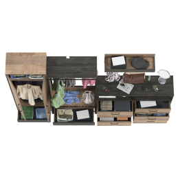 Пять модулей в стиле лофт для прихожей Трувор