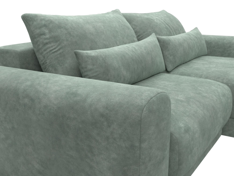 Диваны угловые в гостиную, Диван угловой Лига-056 НПБ угол универсальный, велюр BRUT