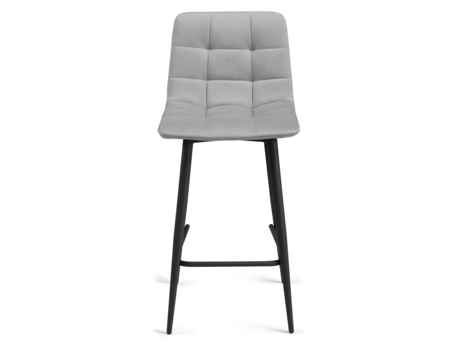 Стулья, Полубарный стул Чилли К светло-серый велюр