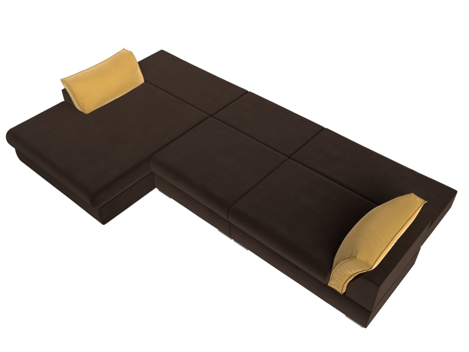 Диваны угловые в гостиную, Угловой диван Пекин Long угол левый, НПБ, микровельвет