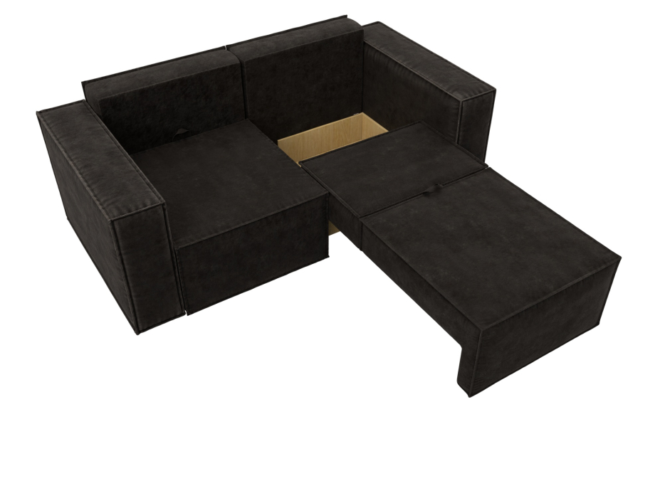 Диваны кровати со спальным местом, Диван прямой Куба мини, велюр BRUT