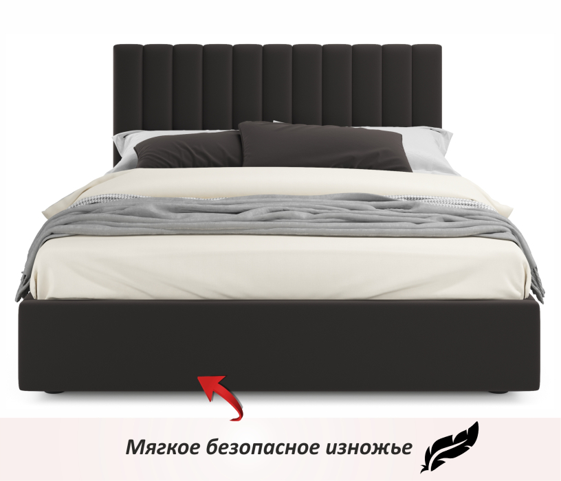 Мягкая кровать, Мягкая кровать Olivia 1600 с подъемным механизмом