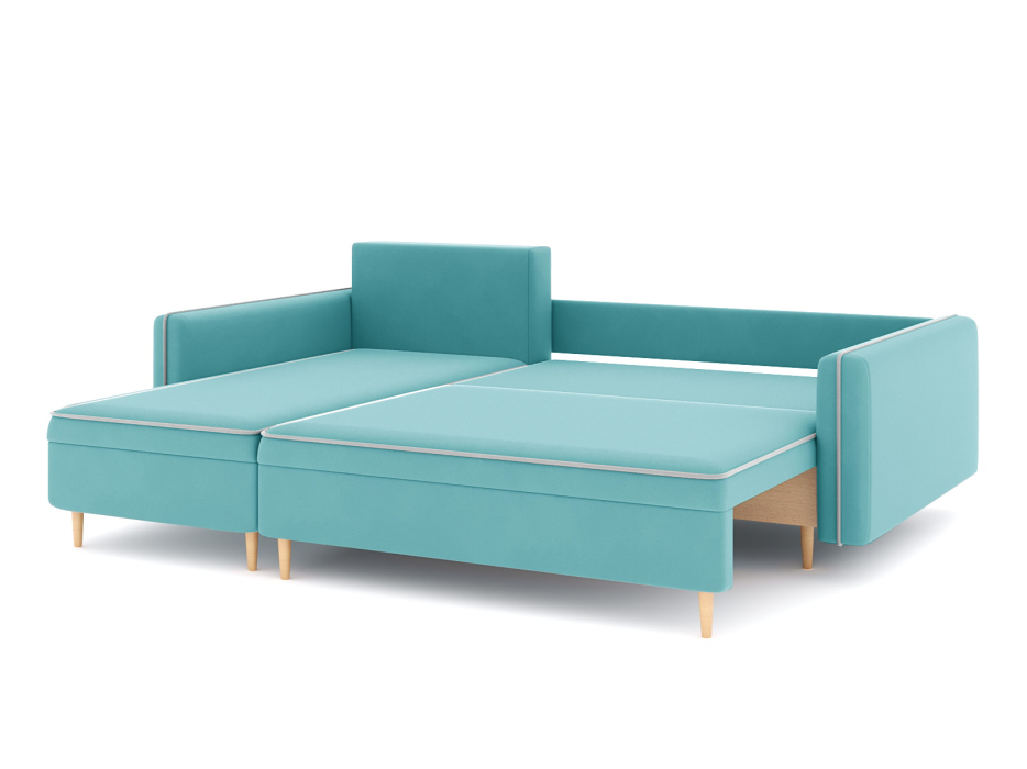 Диваны угловые в гостиную, Диван-кровать угловой Рон еврокнижка-пантограф, велюр