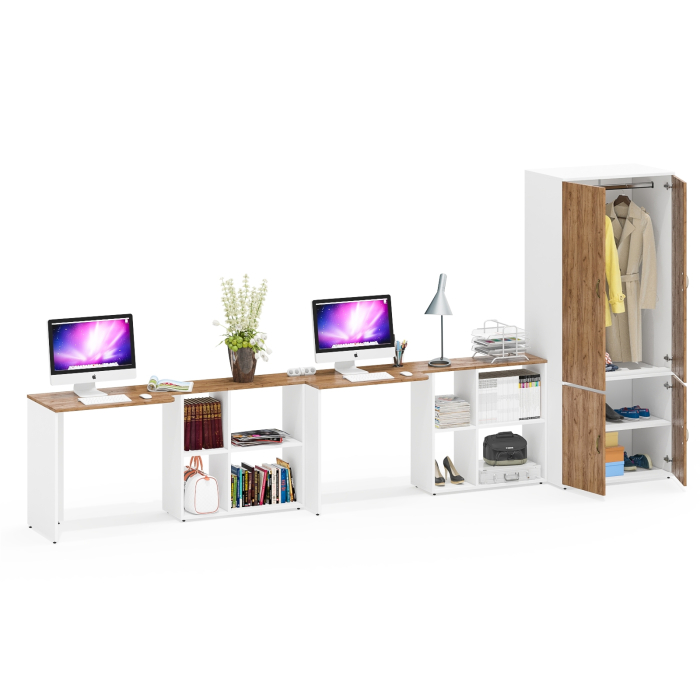 Домашние кабинеты, Место для хранения Лидер-8 19Б и два рабочих стола Лидер-8