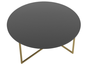 Стол журнальный Маджоре Glass черная Lacobel