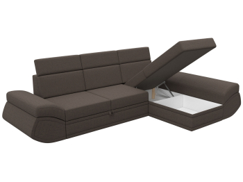 Диван угловой Лига-032 правый угол, рогожка Амур