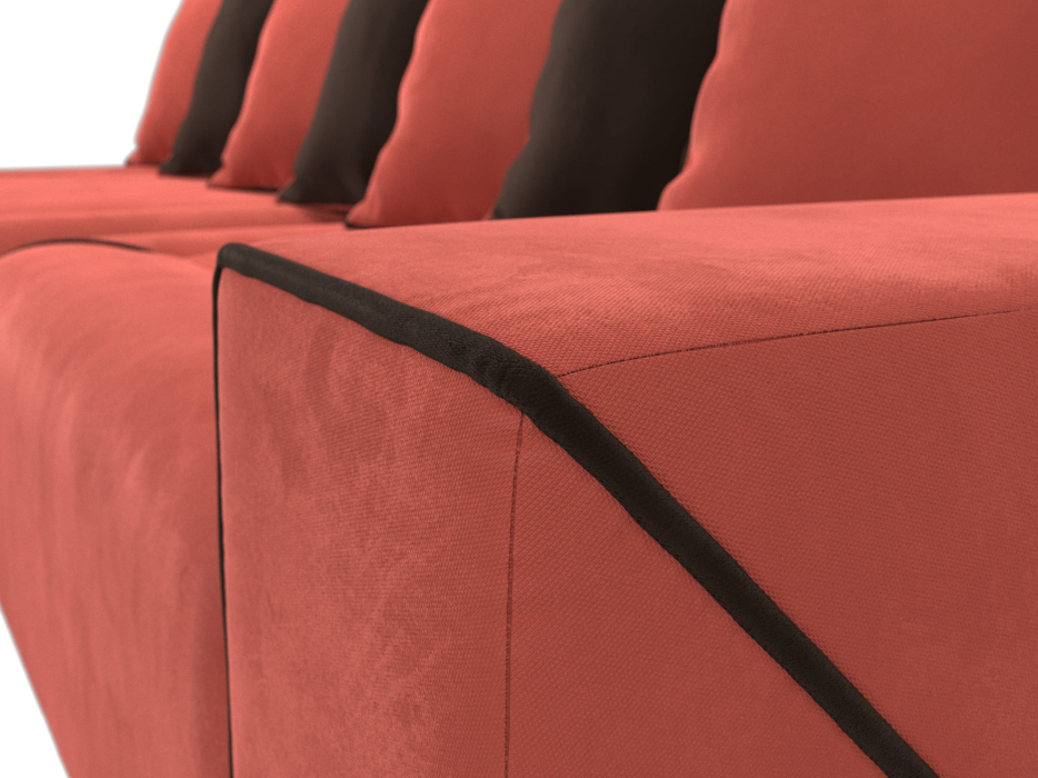 Диваны угловые в гостиную, Диван угловой Кёльн, микровельвет, левый угол