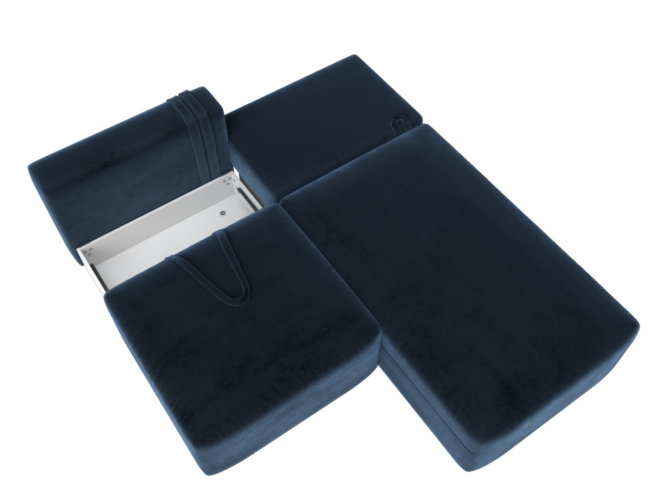 Диваны угловые в гостиную, Диван угловой модульный Лига-060 НПБ угол универсальный, велюр TOWER