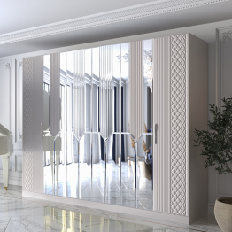 Шкаф распашной 6-ти дверный Савелья кашемир