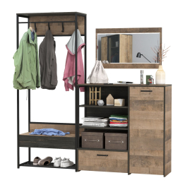 Прихожая Трувор с зеркалом и комодом-тумбой с дверкой