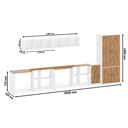 Мебель для двоих подростков с двумя столами-трансформерами Лидер-8 набор № 59