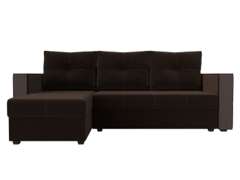 Угловой диван Валенсия Лайт левый угол, микровельвет